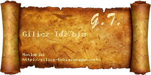 Gilicz Tóbia névjegykártya